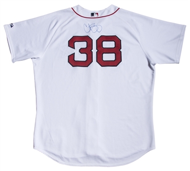 2005 Curt Schilling Game Used and Signed Boston Red Sox Home Jersey (JSA) 